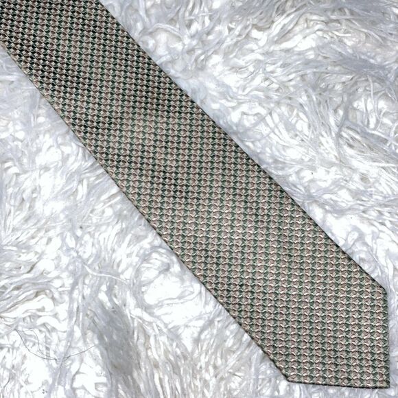 Bruno Piatelli Neck Tie Green And Brown 100% Silk Handmade - Picture 1 of 3